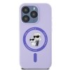 Karl Lagerfeld KLHMP15LSCMKCRHU iPhone 15 Pro 6.1 fioletowy/purple hardcase Silicone Karl&Choupette Heads Ring MagSafe